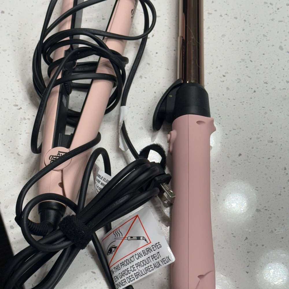 Lange Pink Hair Curling Wand